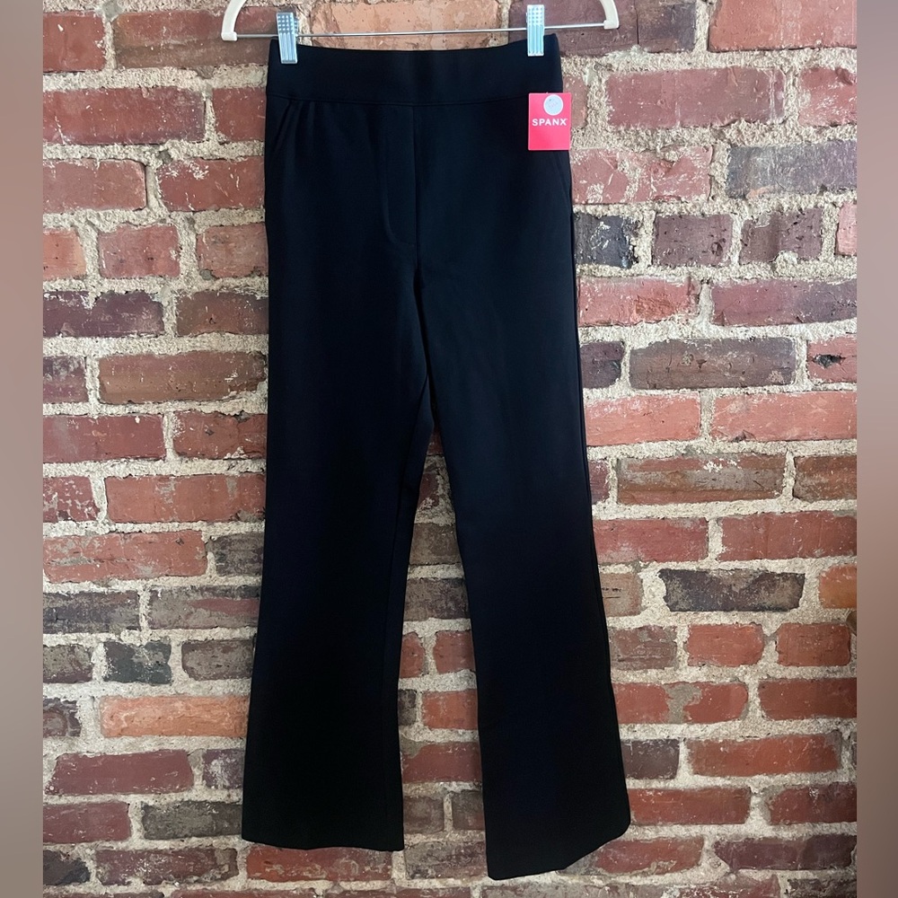 NWT SPANX perfect fit pant, ponte kick flare classic black XS TALL